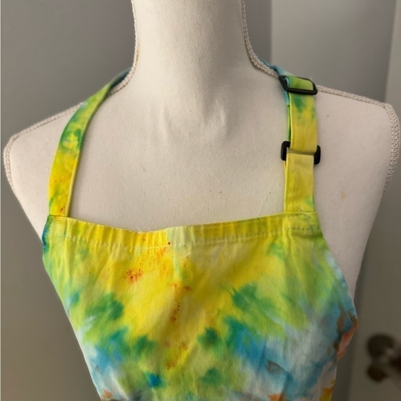 Hand crafted after tie dyed apron.  Put some color in your kitchen - Picture 3 of 6